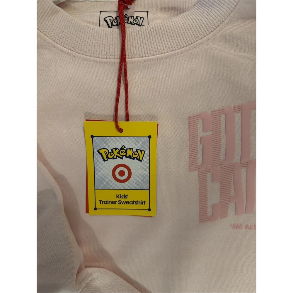 Pokemon x Target Pink Mew Sweatshirt Rare exclusive Gotta Catch 'Em All Kid's M - Picture 3 of 8